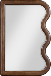 Winnie Poplar Wood Frame Mirror in Brown - 441Brown-M