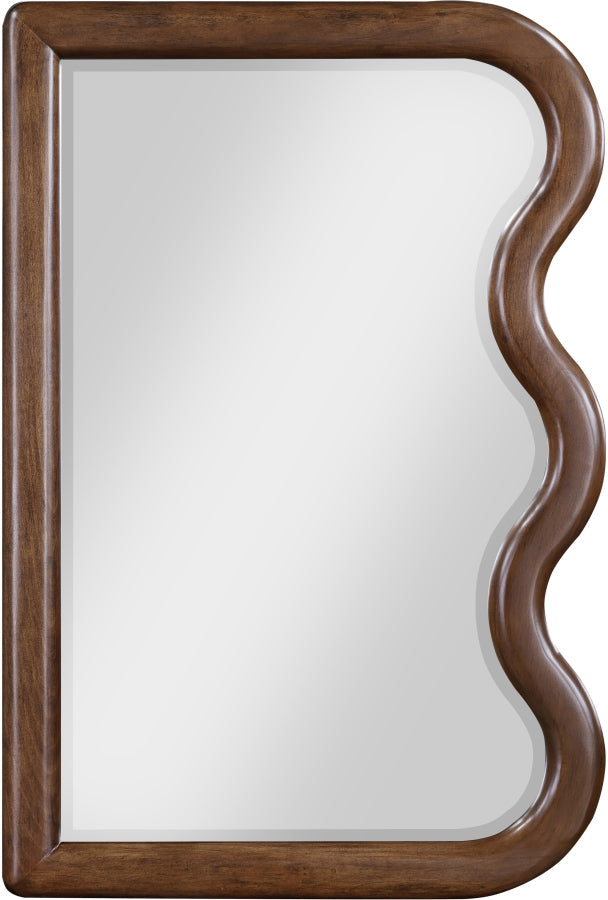 Winnie Poplar Wood Frame Mirror in Brown - 441Brown-M