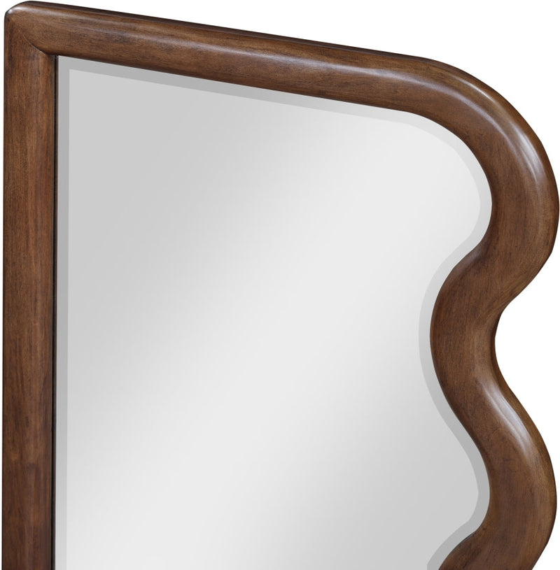 Winnie Poplar Wood Frame Mirror in Brown - 441Brown-M