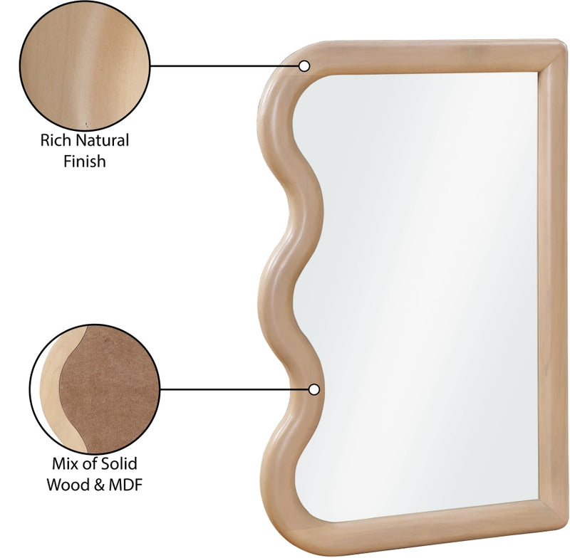 Winnie Poplar Wood Frame Mirror in Natural - 441Natural-M