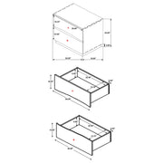 Winslow 2-drawer Nightstand Smokey Walnut - 223252