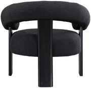 Winston Boucle Fabric Upholstered Accent Chair in Black - 497Black