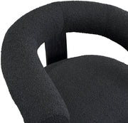 Winston Boucle Fabric Upholstered Accent Chair in Black - 497Black
