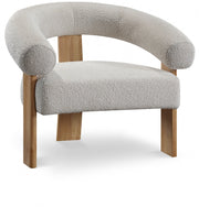 Winston Boucle Fabric Upholstered Accent Chair in Cream - 496Cream