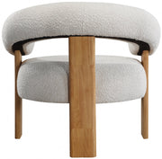 Winston Boucle Fabric Upholstered Accent Chair in Cream - 496Cream