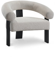 Winston Boucle Fabric Upholstered Accent Chair in Cream - 497Cream