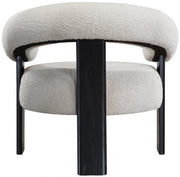 Winston Boucle Fabric Upholstered Accent Chair in Cream - 497Cream