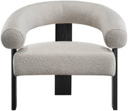 Winston Boucle Fabric Upholstered Accent Chair in Cream - 497Cream