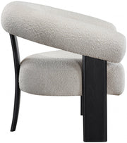 Winston Boucle Fabric Upholstered Accent Chair in Cream - 497Cream