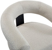 Winston Boucle Fabric Upholstered Accent Chair in Cream - 497Cream