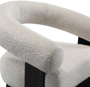 Winston Boucle Fabric Upholstered Accent Chair in Cream - 497Cream