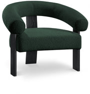 Winston Boucle Fabric Upholstered Accent Chair in Green - 497Green