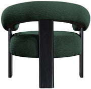 Winston Boucle Fabric Upholstered Accent Chair in Green - 497Green