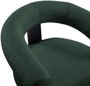 Winston Boucle Fabric Upholstered Accent Chair in Green - 497Green