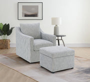 Winter Upholstered Hydraulic Lift Top Storage Ottoman Grey - 904138