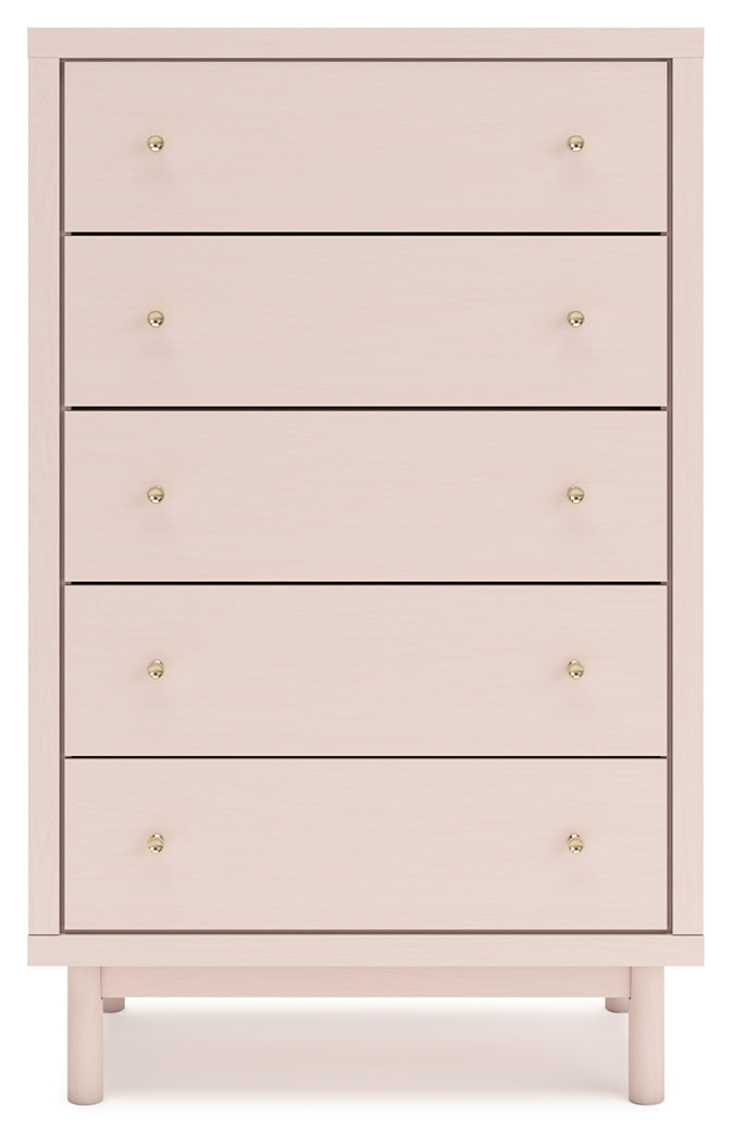 Wistenpine Blush Upholstered Youth One Side Storage Panel Bedroom Set from Ashley - Luna Furniture