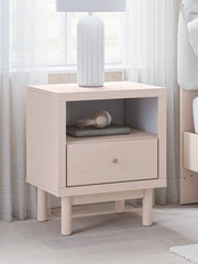 Wistenpine Blush Upholstered Youth One Side Storage Panel Bedroom Set from Ashley - Luna Furniture