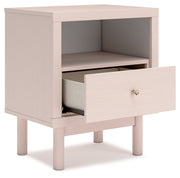 Wistenpine Blush Upholstered Youth One Side Storage Panel Bedroom Set from Ashley - Luna Furniture