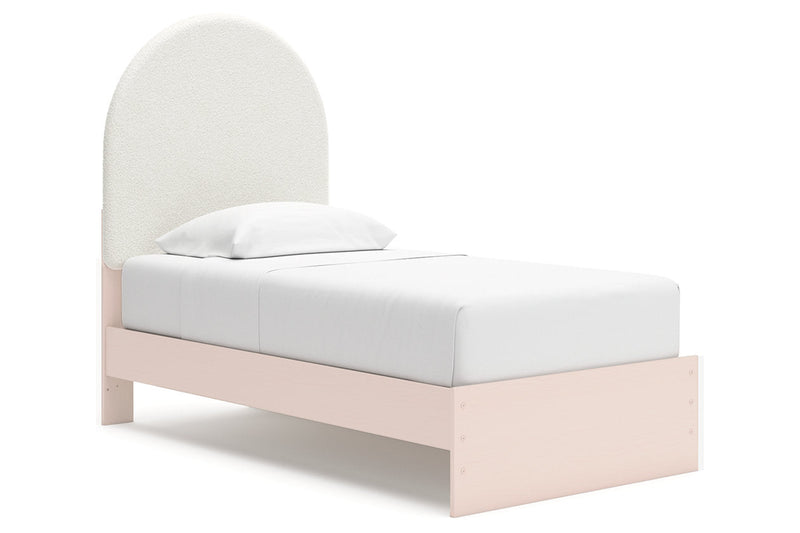 Wistenpine Blush Upholstered Youth One Side Storage Panel Bedroom Set - Gate FurnitureYouth Bedroom Set