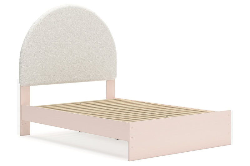 Wistenpine Blush Upholstered Youth One Side Storage Panel Bedroom Set - Gate FurnitureYouth Bedroom Set