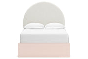 Wistenpine Blush Upholstered Youth One Side Storage Panel Bedroom Set - Gate FurnitureYouth Bedroom Set