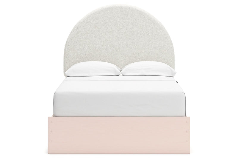 Wistenpine Blush Upholstered Youth One Side Storage Panel Bedroom Set - Gate FurnitureYouth Bedroom Set