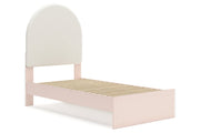 Wistenpine Blush Upholstered Youth One Side Storage Panel Bedroom Set - Gate FurnitureYouth Bedroom Set