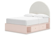 Wistenpine Blush Upholstered Youth Two Side Storage Panel Bedroom Set - Gate FurnitureYouth Bedroom Set