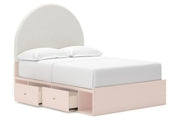 Wistenpine Blush Upholstered Youth Two Side Storage Panel Bedroom Set - Gate FurnitureYouth Bedroom Set
