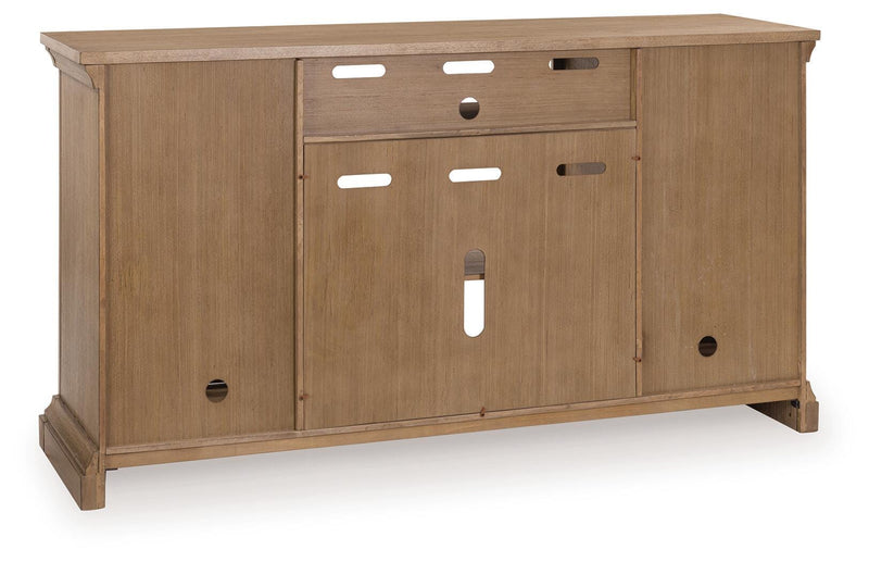 Wittenmyer Natural/Black 72" TV Stand - W794-68