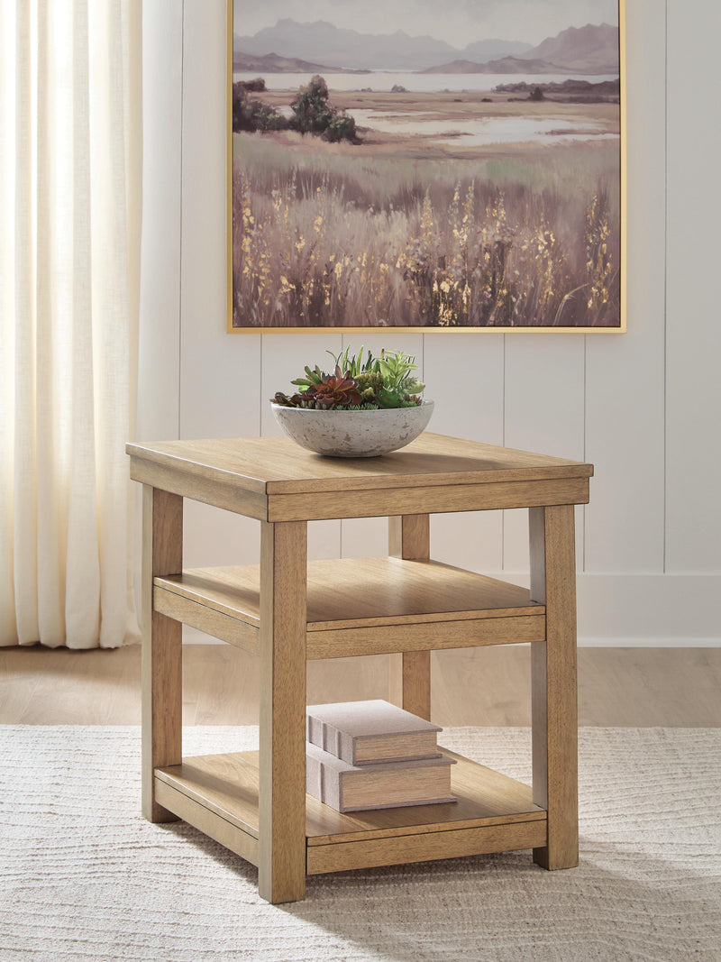 Wittenmyer Natural/Black End Table - T794-3