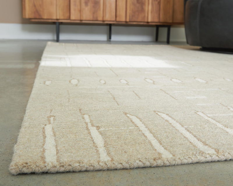 Wolbert Tan/Ivory 5' x 7' Area Rug - R407662