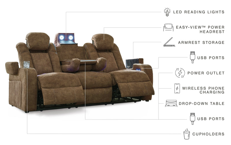 Wolfridge Power Reclining Loveseat - Gate FurniturePower Reclining Loveseat