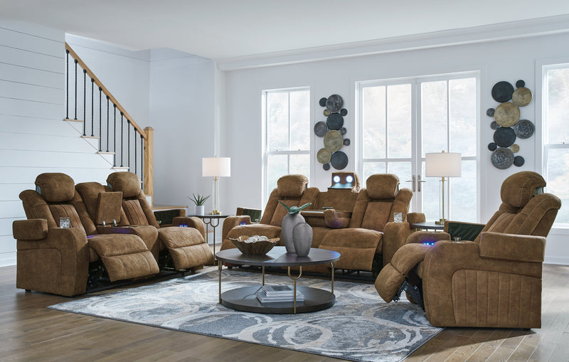 Wolfridge Sofa, Loveseat and Recliner in Brindle - PKG015543