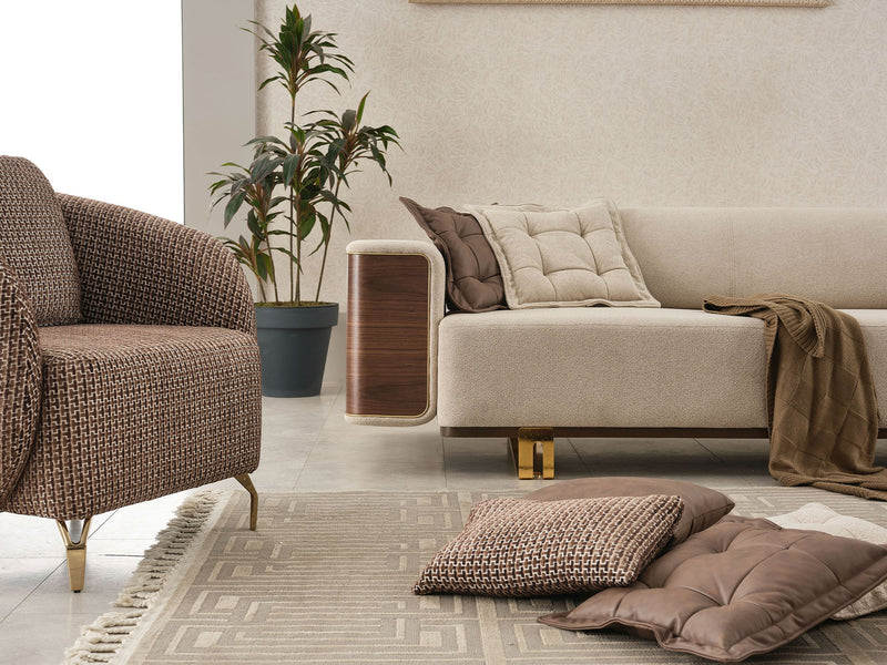 Wolker 3-pieces (Sofa & Loveseat & Chair) Livingroom in Light Brown - 200-SIM-WOL-GIRNE03-321