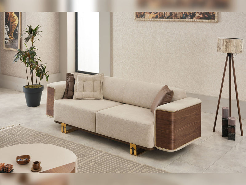 Wolker 3-pieces (Sofa & Loveseat & Chair) Livingroom in Light Brown - 200-SIM-WOL-GIRNE03-321