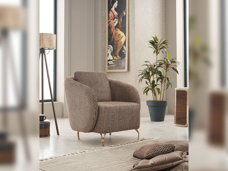 Wolker 3-pieces (Sofa & Loveseat & Chair) Livingroom in Light Brown - 200-SIM-WOL-GIRNE03-321