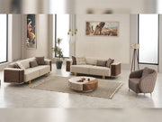 Wolker 3-pieces (Sofa & Loveseat & Chair) Livingroom in Light Brown - 200-SIM-WOL-GIRNE03-321