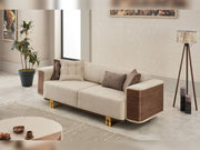 Wolker 3-pieces (Sofa & Loveseat & Chair) Livingroom in Light Brown - 200-SIM-WOL-GIRNE03-321