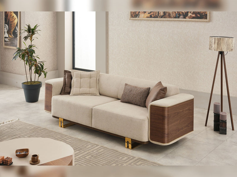 Wolker 3-pieces (Sofa & Loveseat & Chair) Livingroom in Light Brown - 200-SIM-WOL-GIRNE03-321