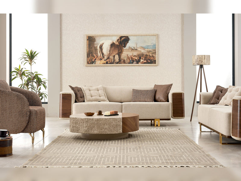 Wolker 3-pieces (Sofa & Loveseat & Chair) Livingroom in Light Brown - 200-SIM-WOL-GIRNE03-321