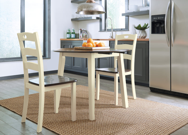 Woodanville Cream/Brown 3 - Piece Drop Leaf Dining Set - Gate FurnitureDining Room Set