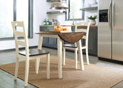 Woodanville Cream/Brown 3 - Piece Drop Leaf Dining Set - Gate FurnitureDining Room Set
