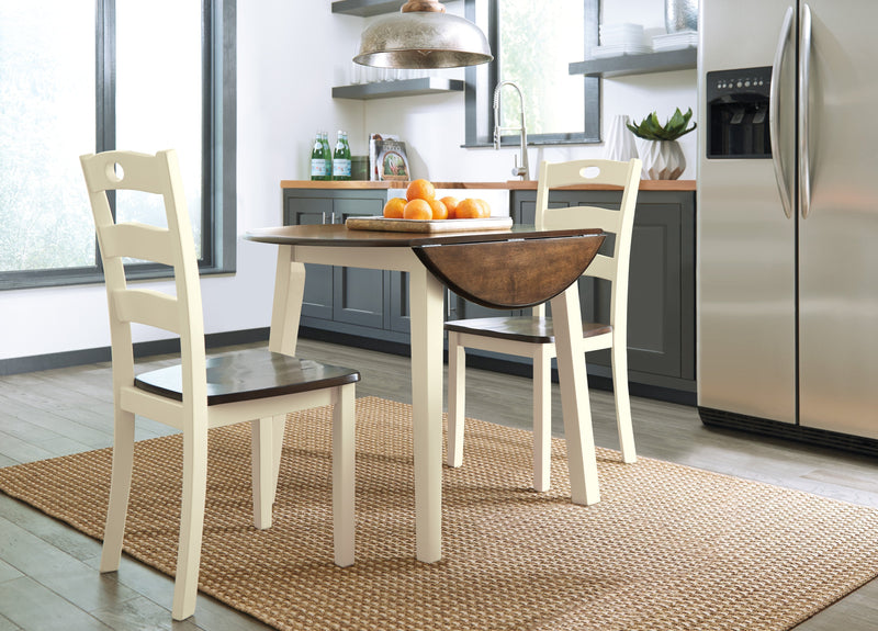 Woodanville Cream/Brown 3 - Piece Drop Leaf Dining Set - Gate FurnitureDining Room Set