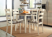 Woodanville Cream/Brown 5 - Piece Drop Leaf Dining Set - Gate FurnitureDining Room Set
