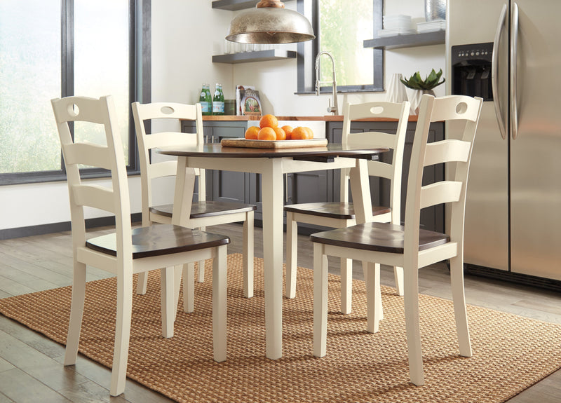Woodanville Cream/Brown 5 - Piece Drop Leaf Dining Set - Gate FurnitureDining Room Set