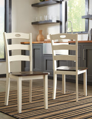 Woodanville Cream/Brown 5 - Piece Drop Leaf Dining Set - Gate FurnitureDining Room Set