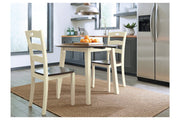 Woodanville Cream/Brown Dining Drop Leaf Table - Gate FurnitureDining Table