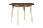 Woodanville Cream/Brown Dining Drop Leaf Table - Gate FurnitureDining Table
