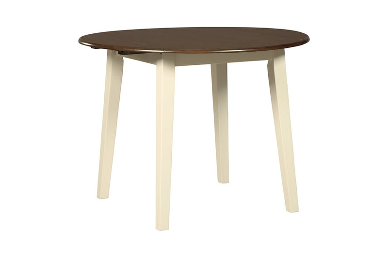 Woodanville Cream/Brown Dining Drop Leaf Table - Gate FurnitureDining Table